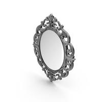 Provincial Oval Carved Mirror PNG & PSD Images