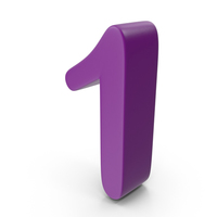 Purple Number 1 PNG & PSD Images