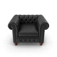 Chesterfield Black Tufted Chair PNG & PSD Images