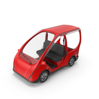 Red Electric Golf Car PNG & PSD Images