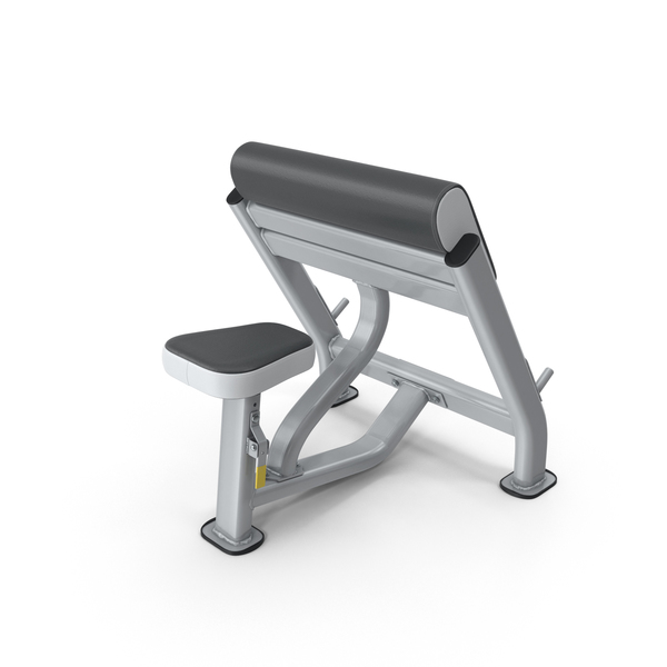 Seated Preacher Curl Exercise Bench PNG & PSD Images