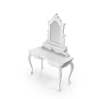 Fabulous & Baroque White Lady Desk PNG & PSD Images