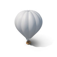 White Hot Air Balloon PNG & PSD Images