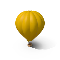 Yellow Hot Air Balloon PNG & PSD Images
