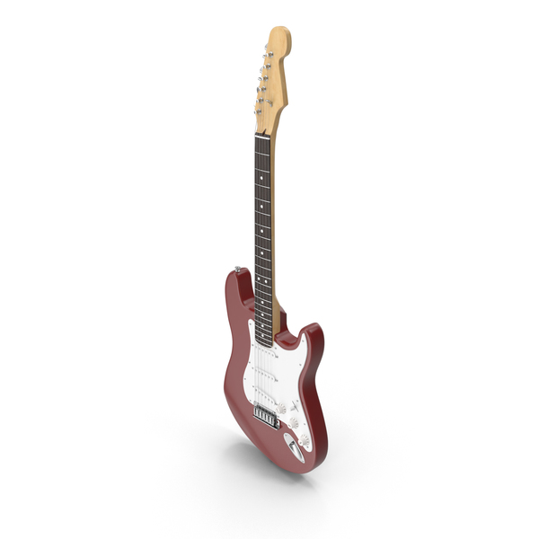 Dark Red Electric Guitar PNG & PSD Images