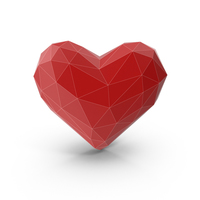 Low Poly Heart PNG & PSD Images