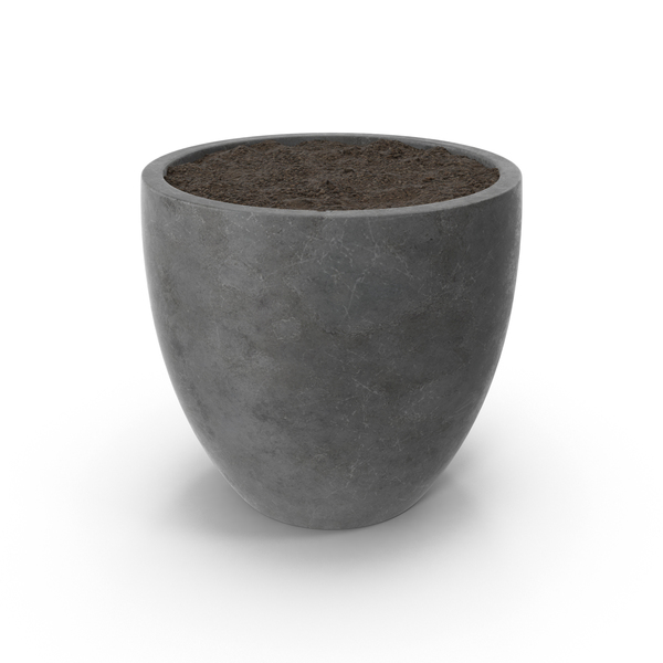 Flower Pot with Soil PNG & PSD Images