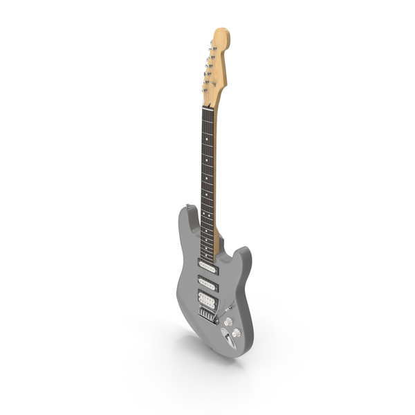 Grey HSS Electric Guitar PNG & PSD Images