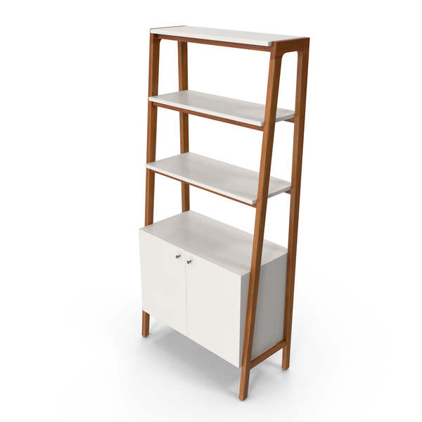 Mid-Century Modern Bookcase PNG & PSD Images