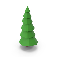 Lowpoly Pine Tree PNG & PSD Images