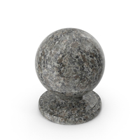 Granite Ball on Base Marbled Gray PNG & PSD Images