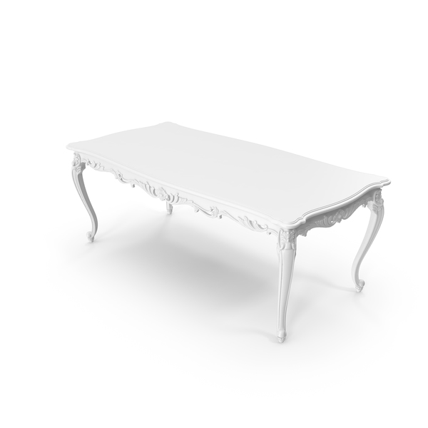 White Absolom Roche Dining Table PNG & PSD Images
