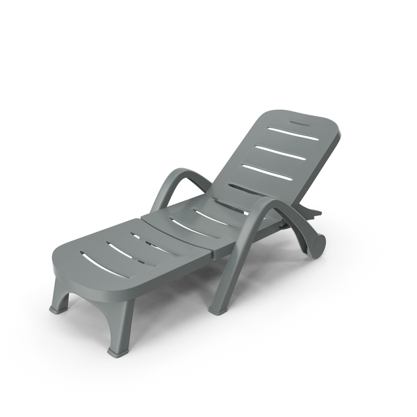 Plastic Sunlounger Grey PNG & PSD Images