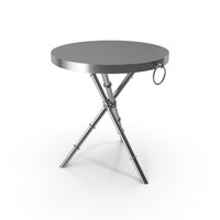 Round Chrome Side Table PNG & PSD Images