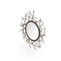 Round Twig Mirror PNG & PSD Images