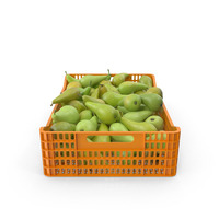 Plastic Crate With Pears PNG & PSD Images