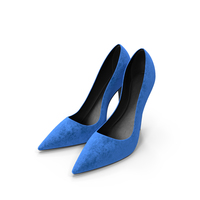 Womens Shoes Suede Blue PNG & PSD Images