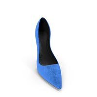 Women's Right Blue Suede Shoe PNG & PSD Images