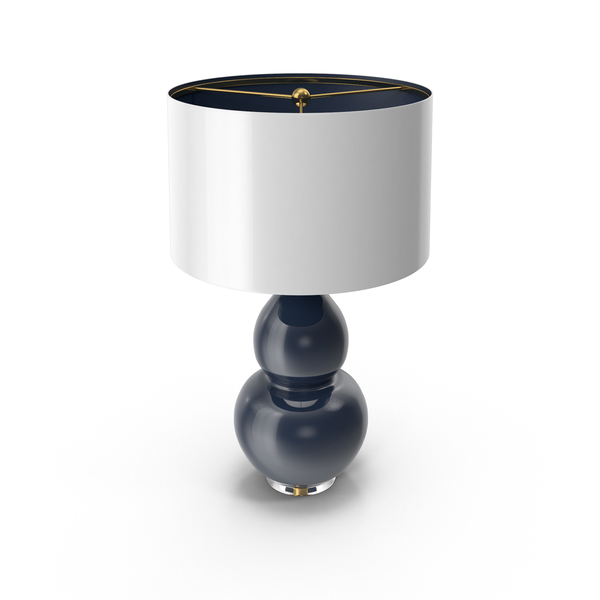 Pop Color Modern Ceramic Table Lamp Navy PNG & PSD Images