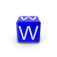 Blue W Block PNG & PSD Images