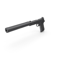 Pistol with Silencer PNG & PSD Images