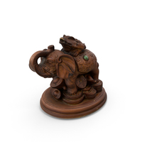 Elephant Brown Toy Statue PNG & PSD Images