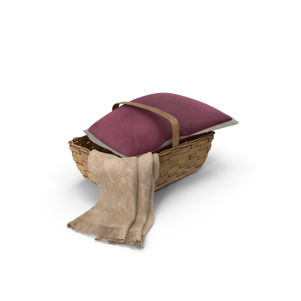 Basket Wtih Pillow PNG & PSD Images