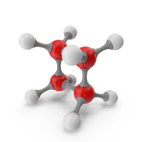 Cyclobutane Molecular Model PNG & PSD Images