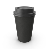 黑纸咖啡杯无袖子PNG和PSD图像