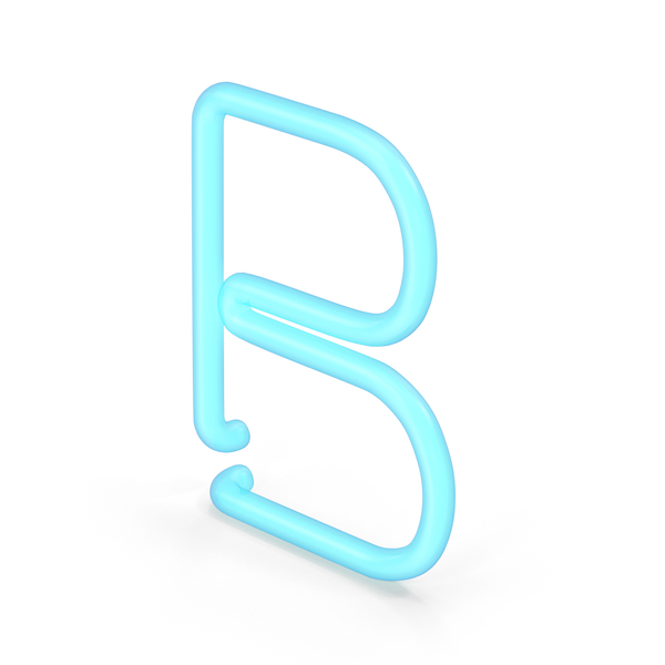 Neon Letter B PNG & PSD Images