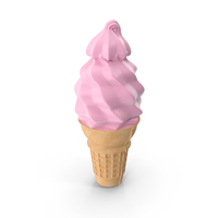 Pink Ice Cream Cone PNG & PSD Images