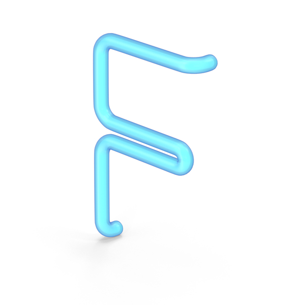 Neon letter F PNG & PSD Images