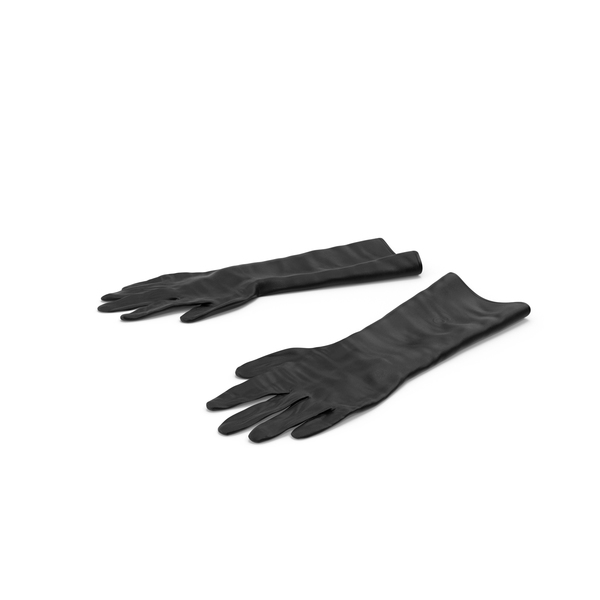 Large Black Rubber Lab Gloves PNG & PSD Images