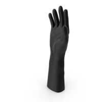 Large Black Rubber Lab Glove PNG & PSD Images