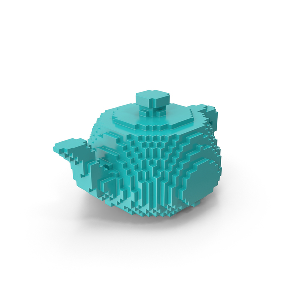 Teapot Volume Pixelated Solid PNG & PSD Images