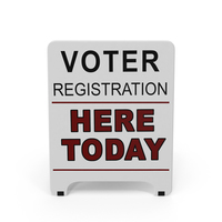 Voter Registration Sign PNG & PSD Images