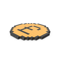 Pixelated Pound Coin Icon PNG & PSD Images