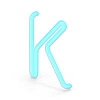 Neon Letter K PNG & PSD Images