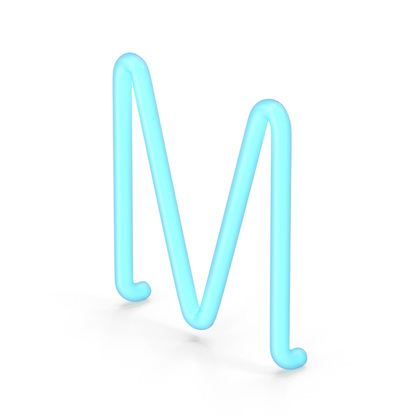 Neon Letter M PNG & PSD Images