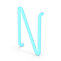 Neon Letter N PNG & PSD Images