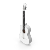 White Acoustic Guitar PNG & PSD Images