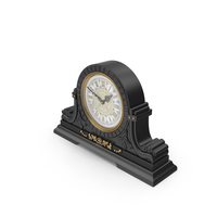 Black Table Baroque Clock PNG & PSD Images