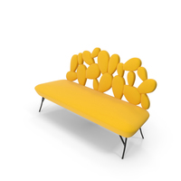 Yellow Designer Cactus Sofa by Pont Des Arts PNG & PSD Images
