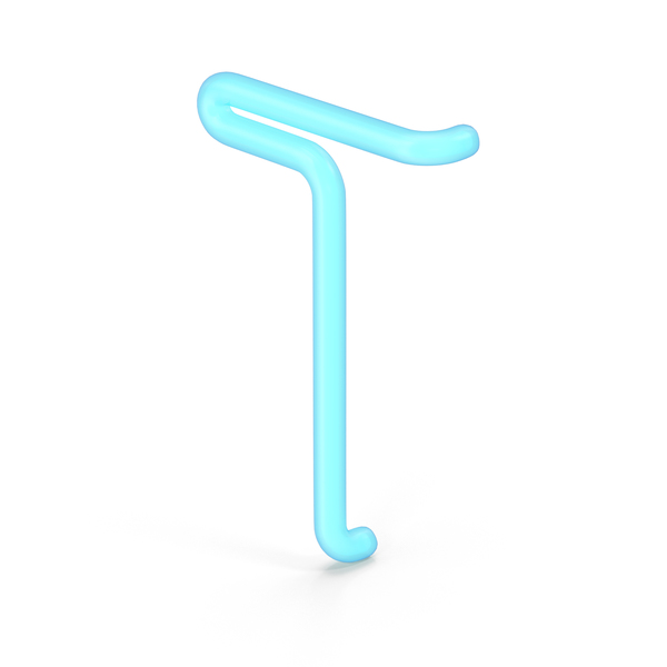 Neon Letter T PNG & PSD Images