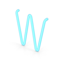 Neon Letter W PNG & PSD Images