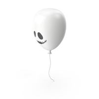 White Halloween Balloon PNG & PSD Images