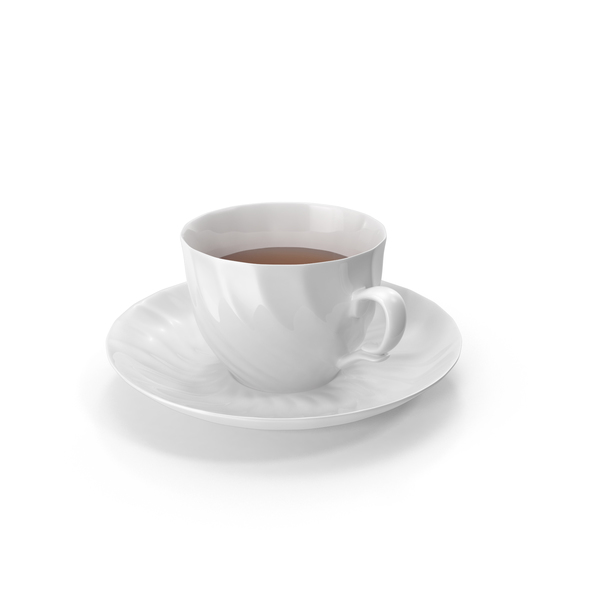 White Tea Cup and Saucer PNG & PSD Images