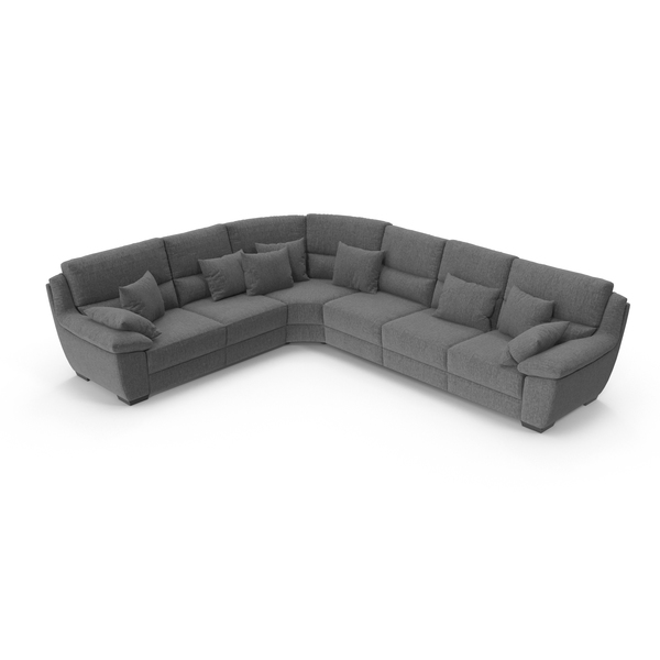 Grey Corner Sectional Sofa PNG & PSD Images