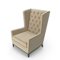 Asnaghi Aurora Lounge Tufted Armchair PNG & PSD Images