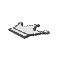 Pixelated King's Crown Icon PNG & PSD Images